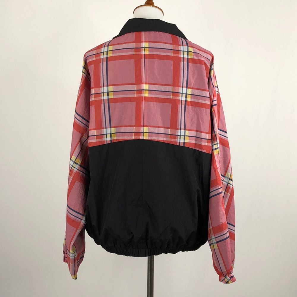 TOPSHOP Check Windbreaker Zip Up Jacket, NWT - Picture 5 of 8